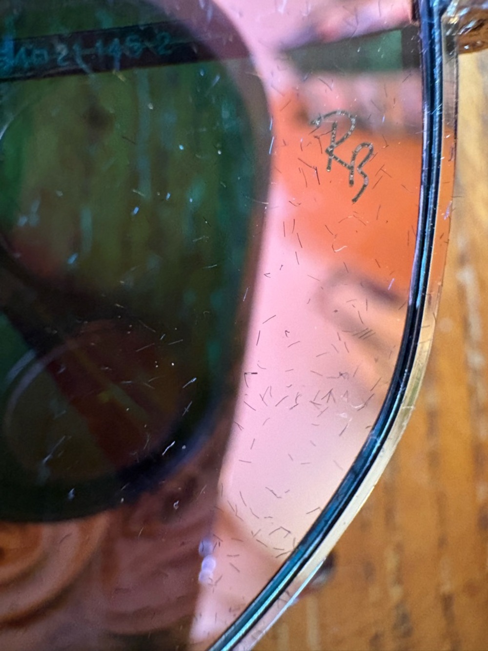Ray-Ban RB3548N Sunglasses Pink Gradient Gold Frame Hexagonal Italy w/ Case - Picture 5 of 8